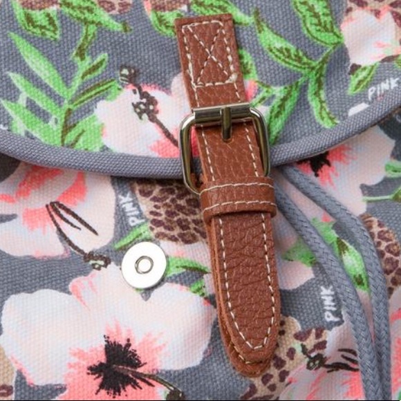 Victoria's Secret Tropical Cotton Canvas Backpack - Picture 5 of 7